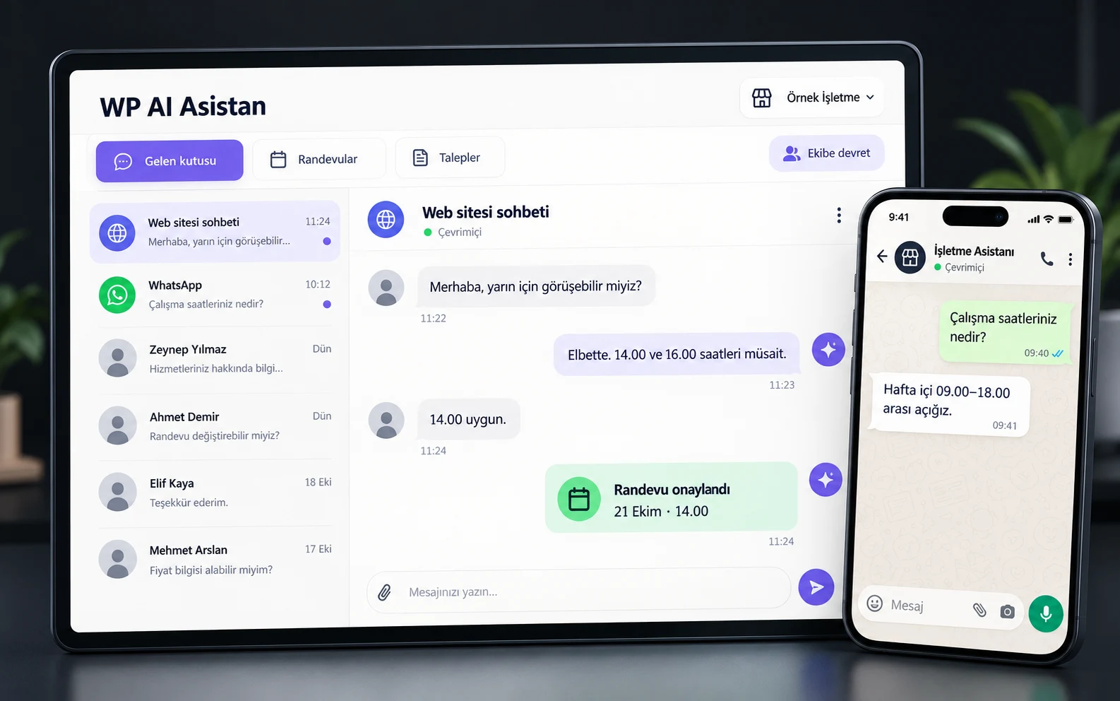 WP AI Asistan — WhatsApp ve Web Müşteri Asistanı