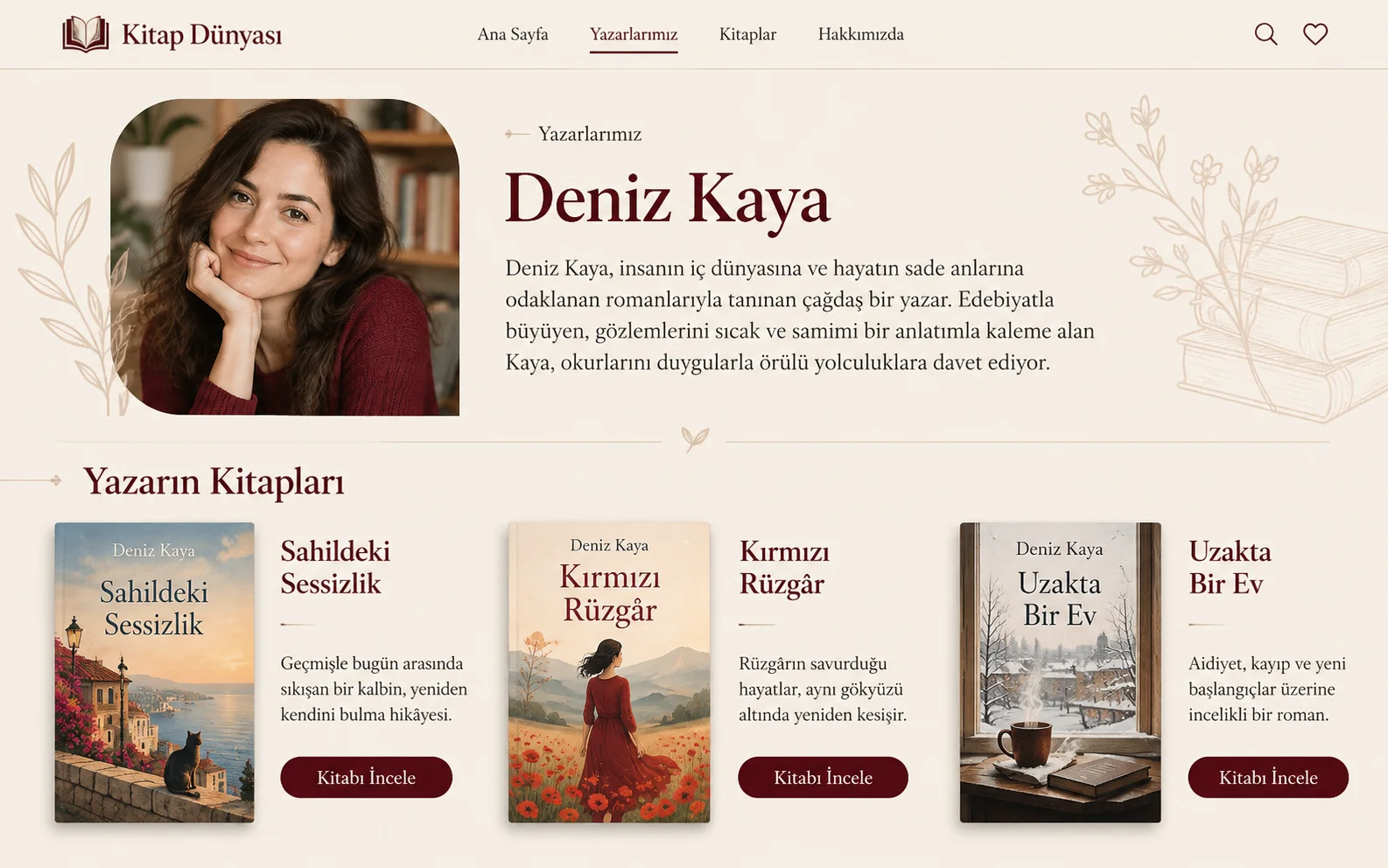 Author & Book Pages