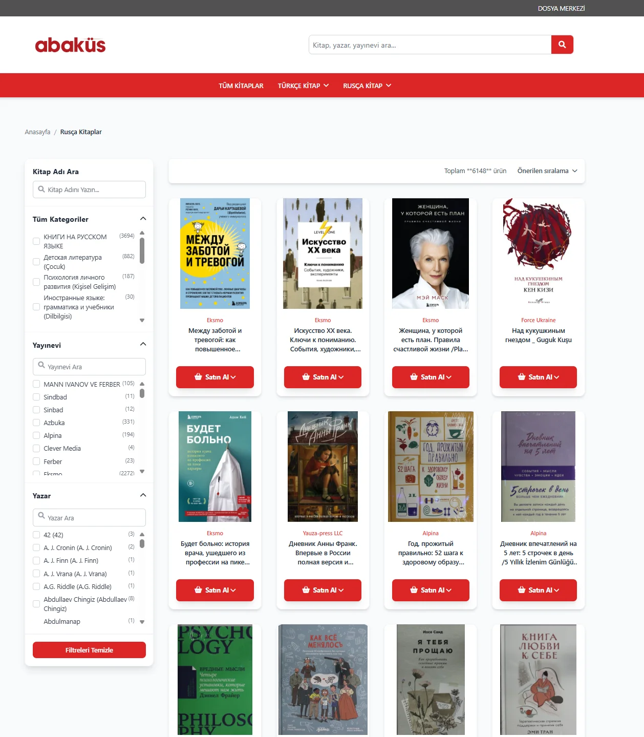Abaküs Kitap Publishing Corporate Website - 1