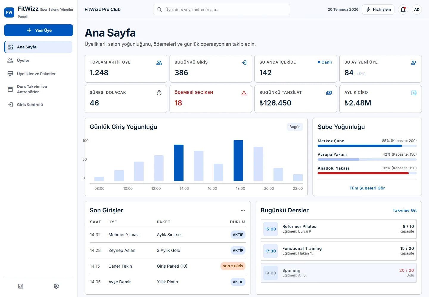 FitWizz - Gym Membership and Operations Management System