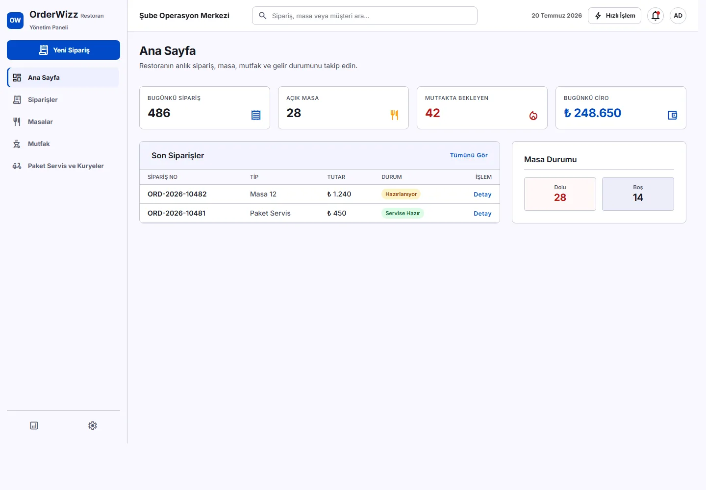 OrderWizz - Restaurant Ordering and Kitchen Operations System - 1