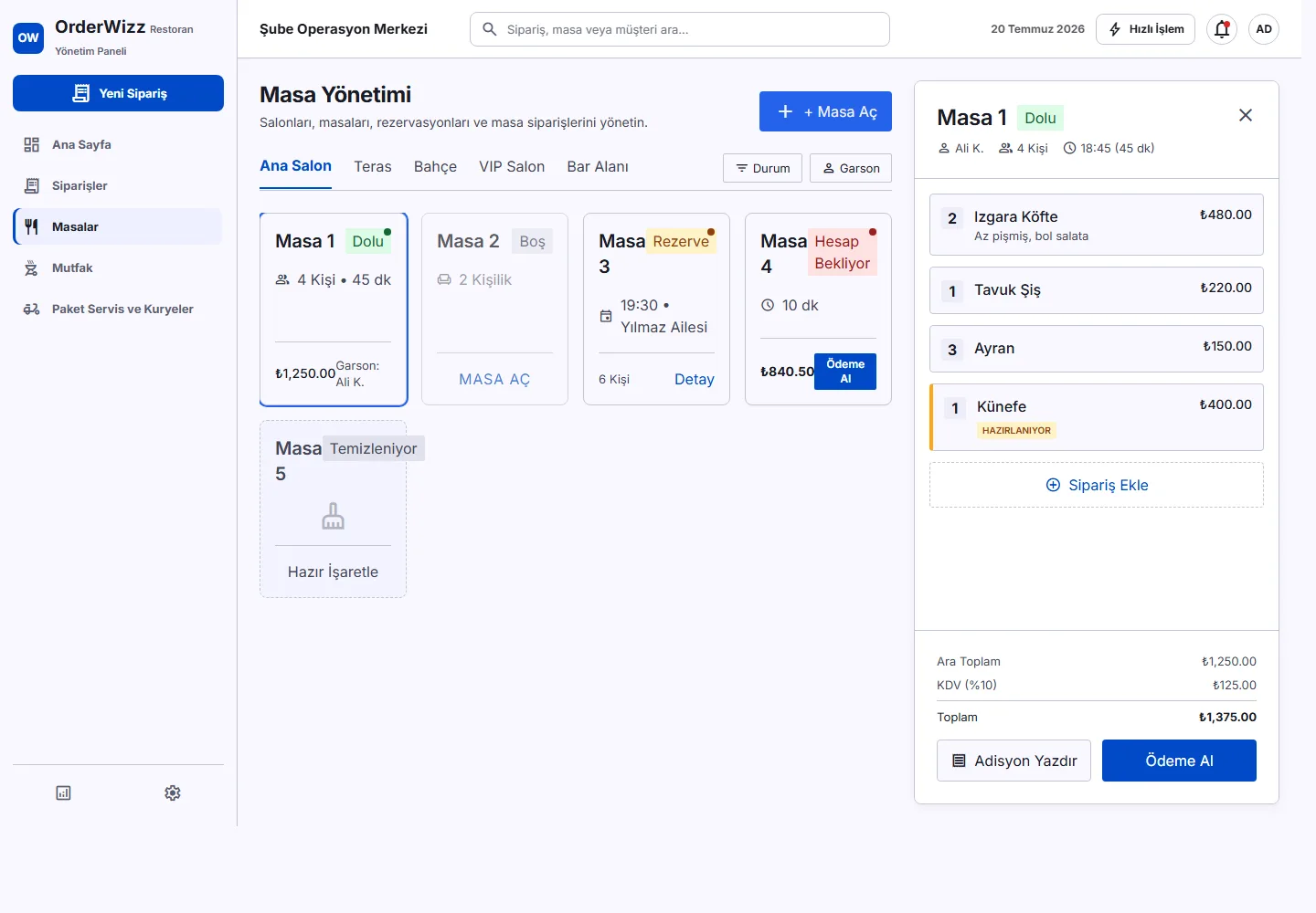 OrderWizz - Restaurant Ordering and Kitchen Operations System - 2