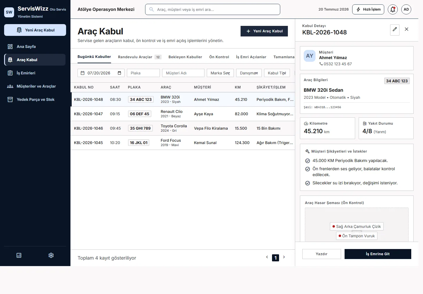 ServisWizz - Auto Service Work Order and Stock Tracking System - 2