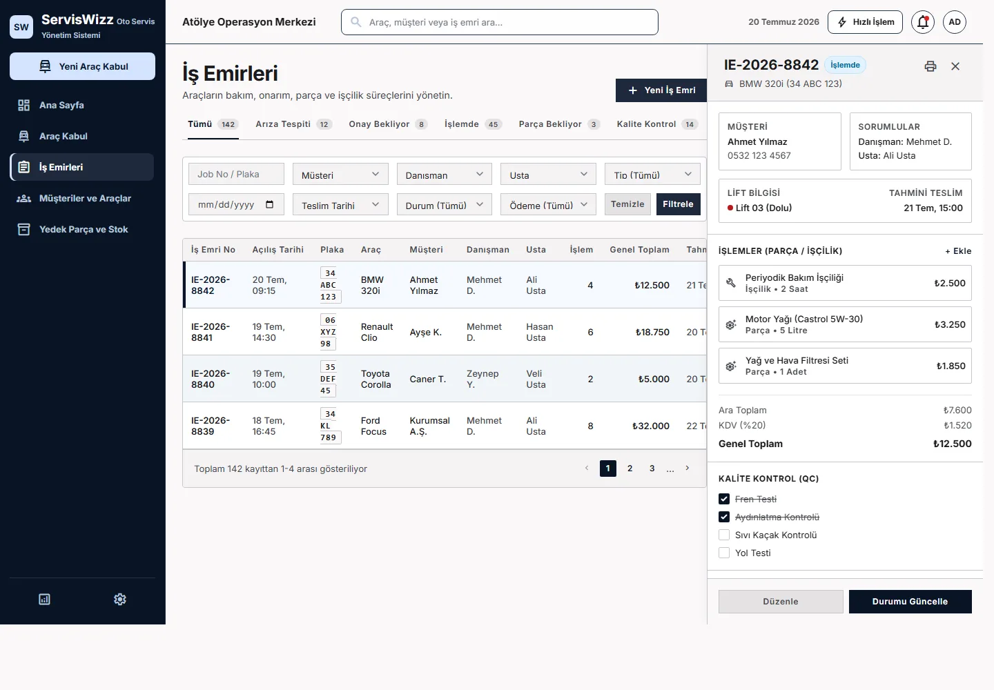 ServisWizz - Auto Service Work Order and Stock Tracking System - 3