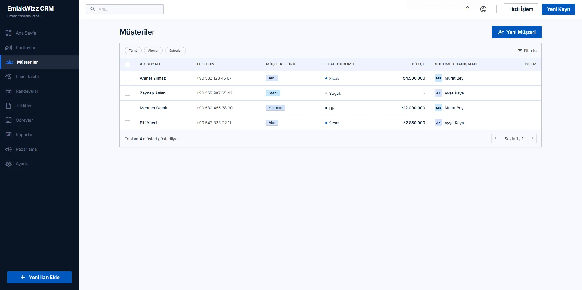 EmlakWizz CRM – Real Estate Management and Sales Tracking System - 2